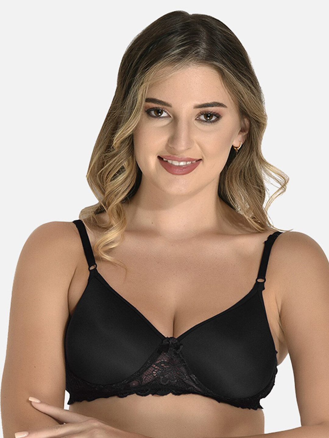 StyFun Lace Full Coverage Lightly Padded Seamless Cotton Everyday Bra With All Day Comfort