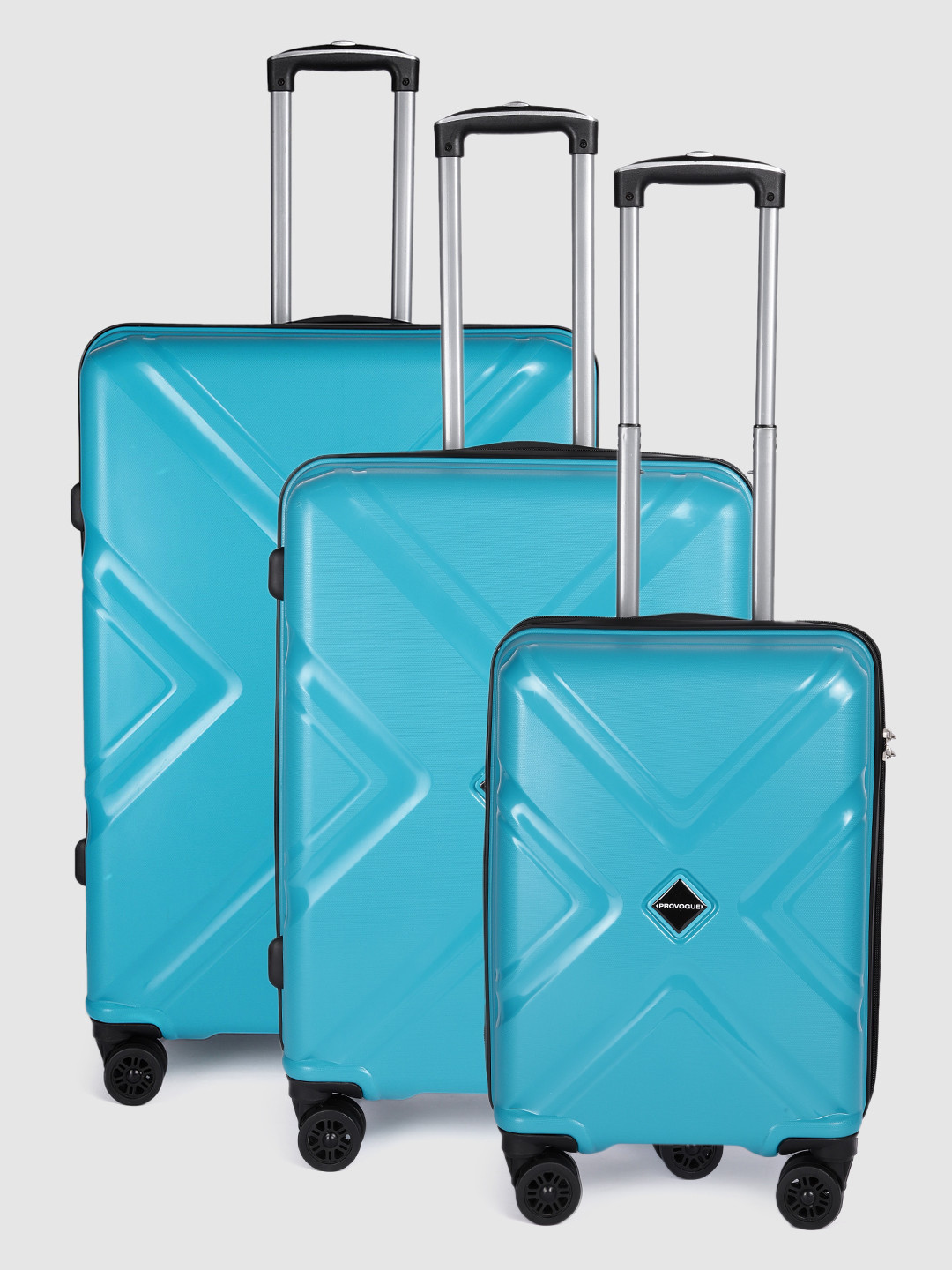 Provogue Set of 3 Cross Hard-Sided 8 Wheels 360-Degree Rotation Trolley Bag