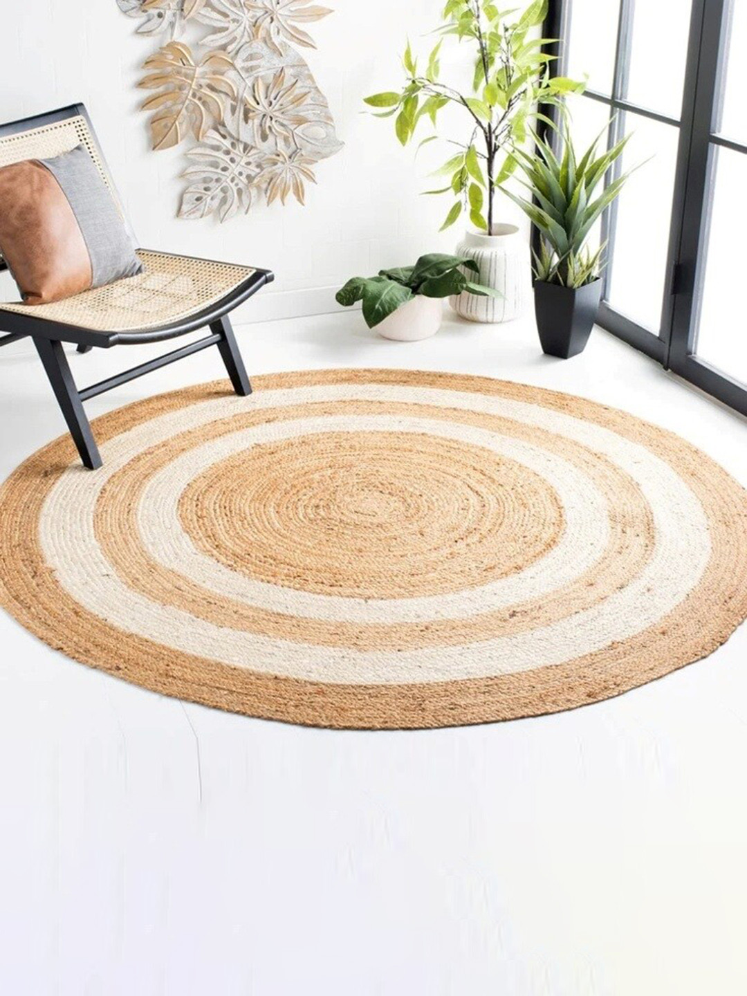 Art Avenue Raymonde Beige Self-Designed Jute Round Rug