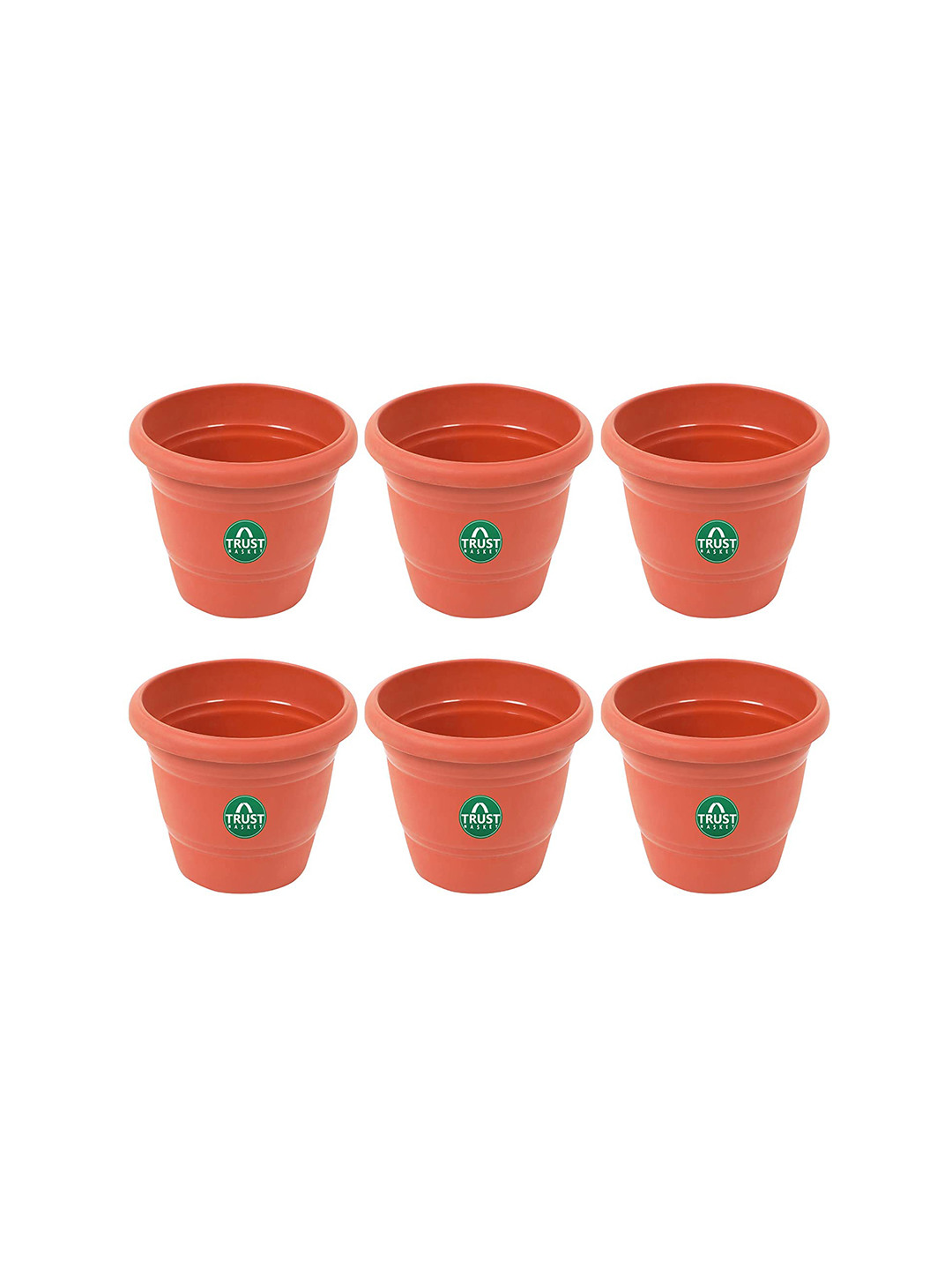 TRUSTBASKET Brown 6-Pieces UV Treated Planters