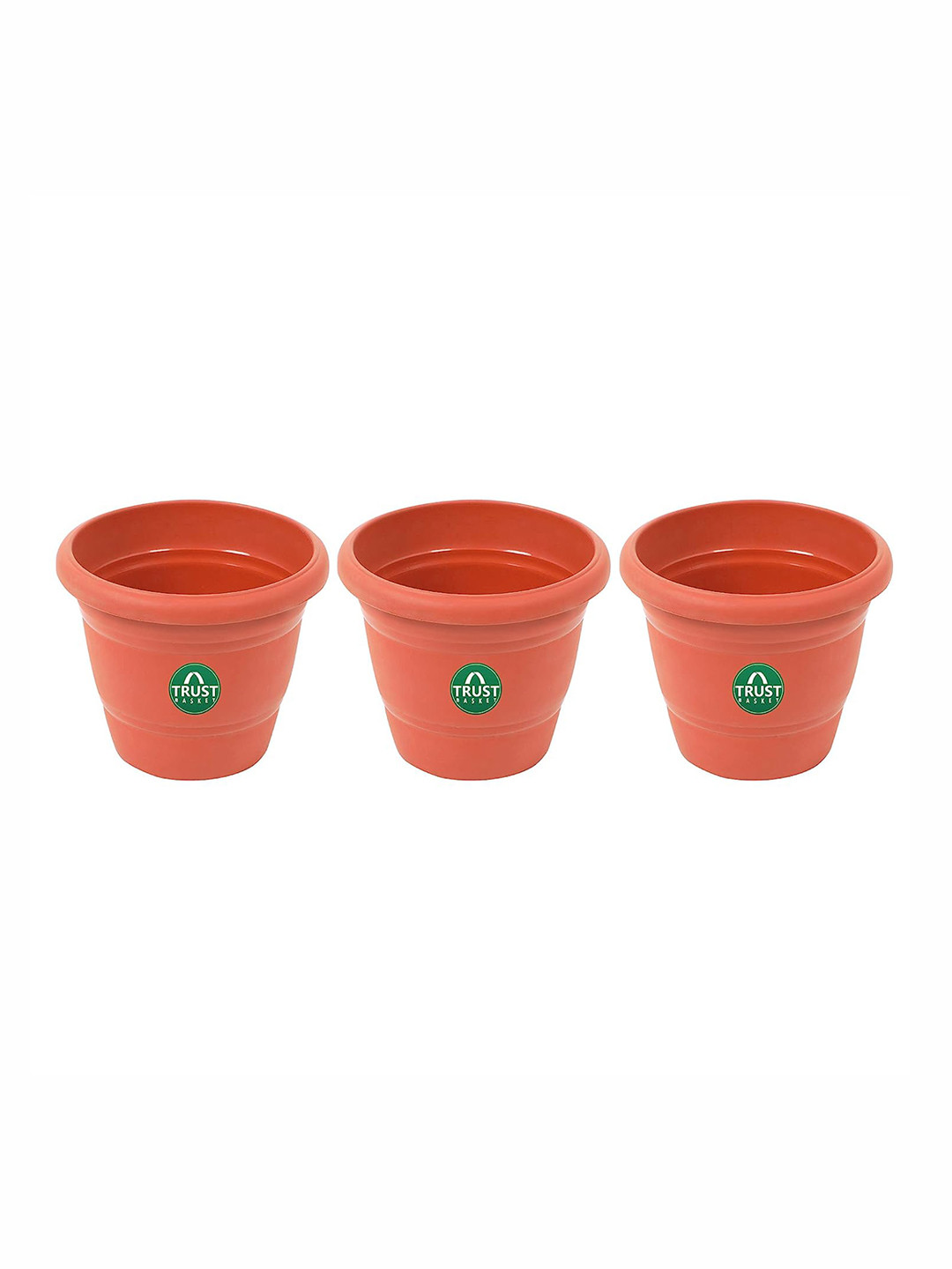 TRUSTBASKET  Brown 3 Pieces UV Treated Round Pot