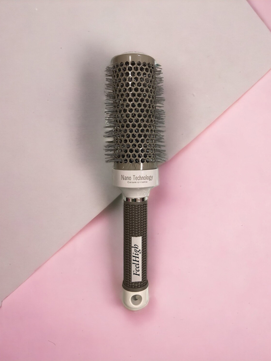 FEELHIGH Nano Technology Ceramic Barber Hair Dressing 42mm Round Styling Brush - Grey