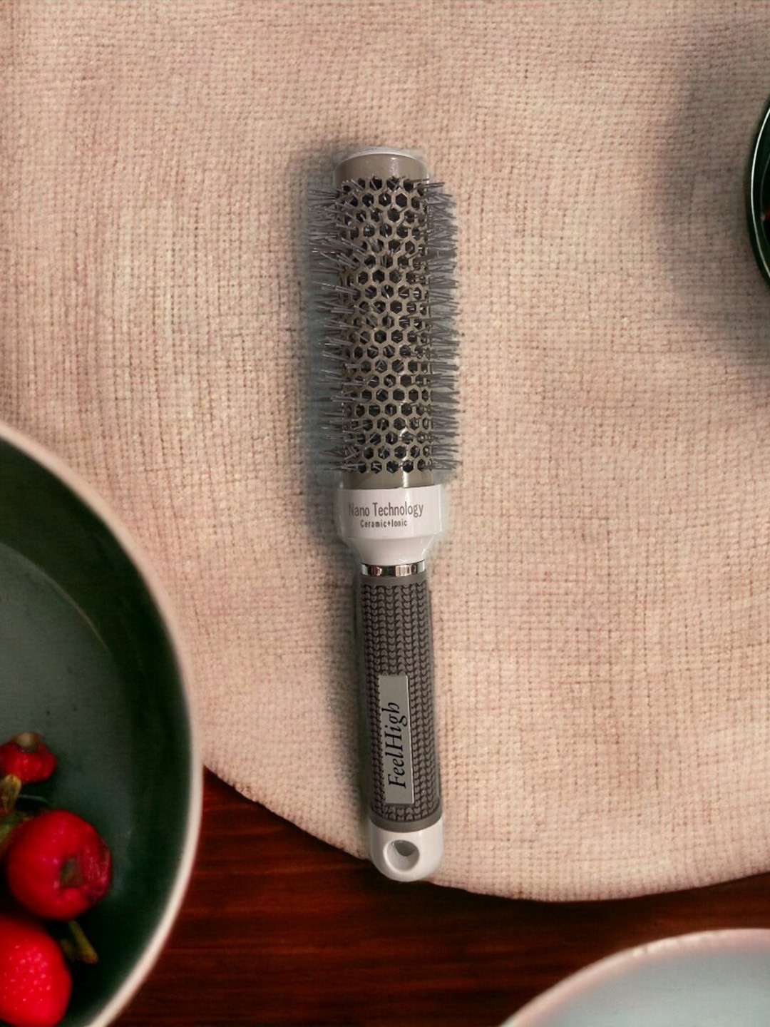 FEELHIGH Nano Technology Ceramic Barber Hair Dressing 32mm Round Styling Brush - Grey