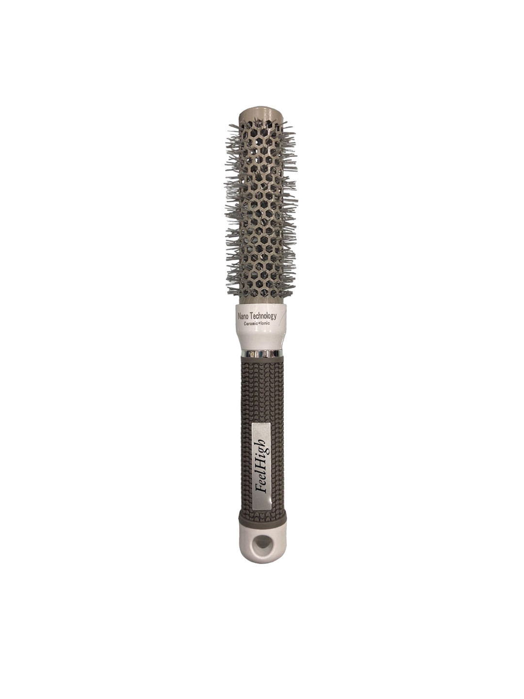 FEELHIGH Nano Technology Ceramic Barber Hair Dressing 25mm Round Styling Brush - Grey