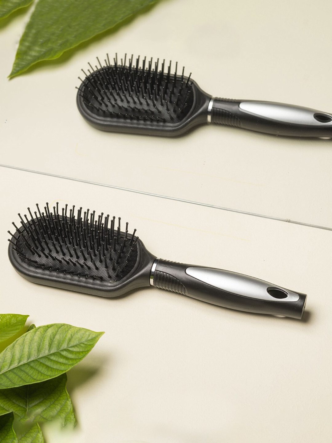 Jewelz Paddle Hair Brush for Thick Hair - Black