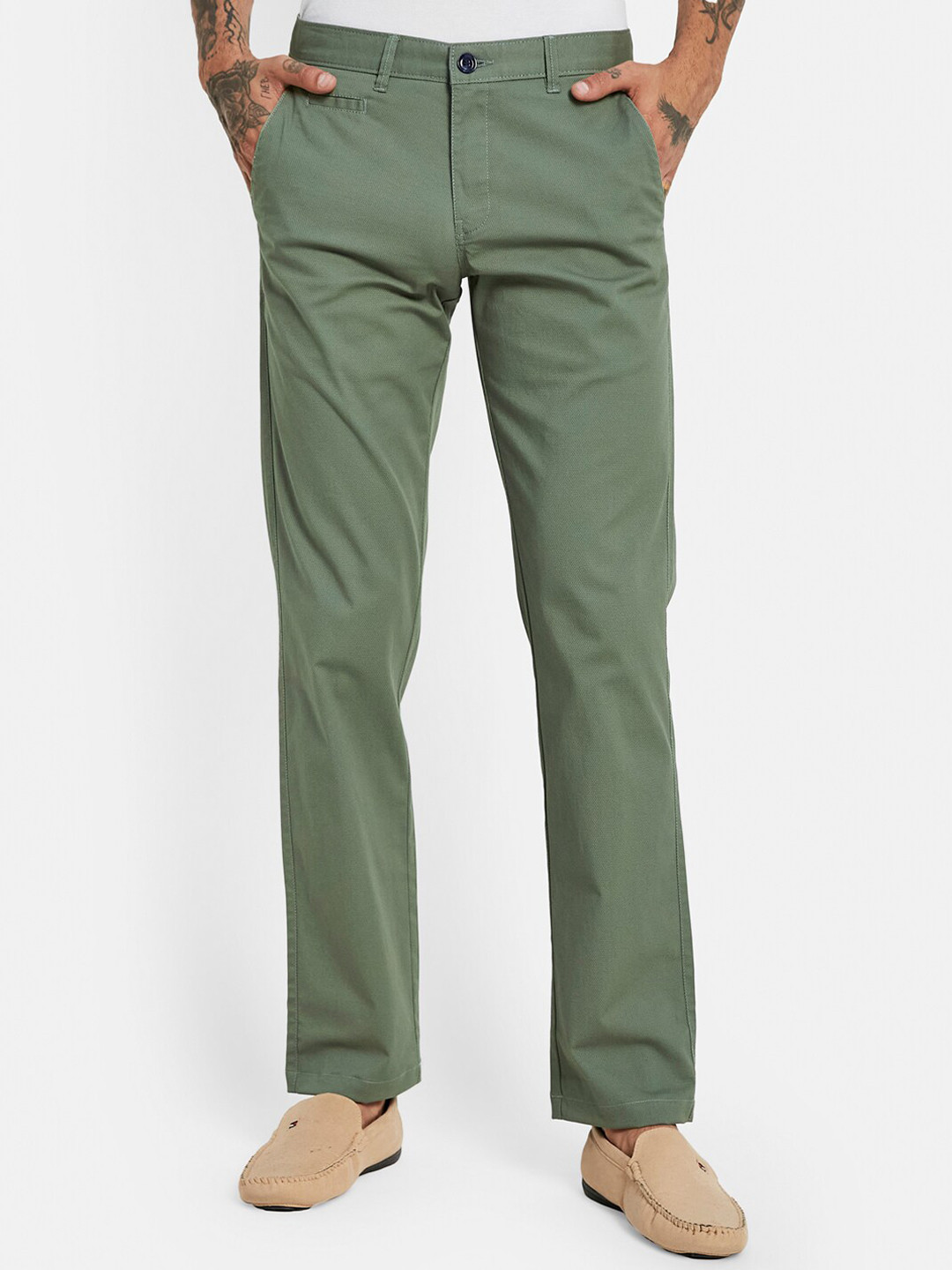 Octave Tailored Cotton Chinos Trousers