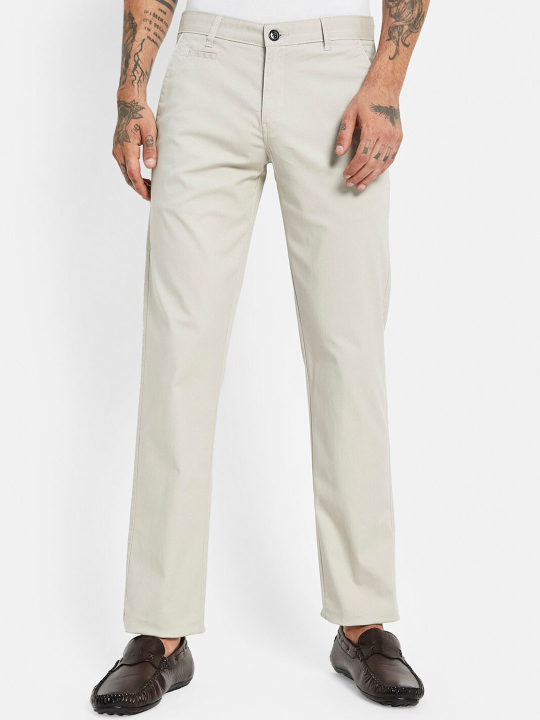Octave Tailored Cotton Chinos Trousers