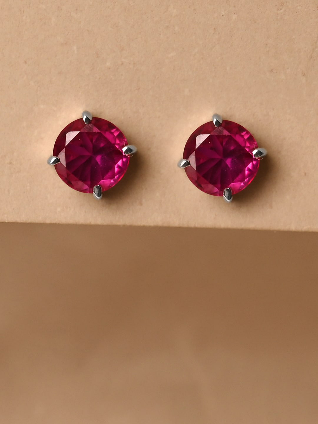 Clara 925 Sterling Silver Circular Cubic Zirconia Studs Earrings