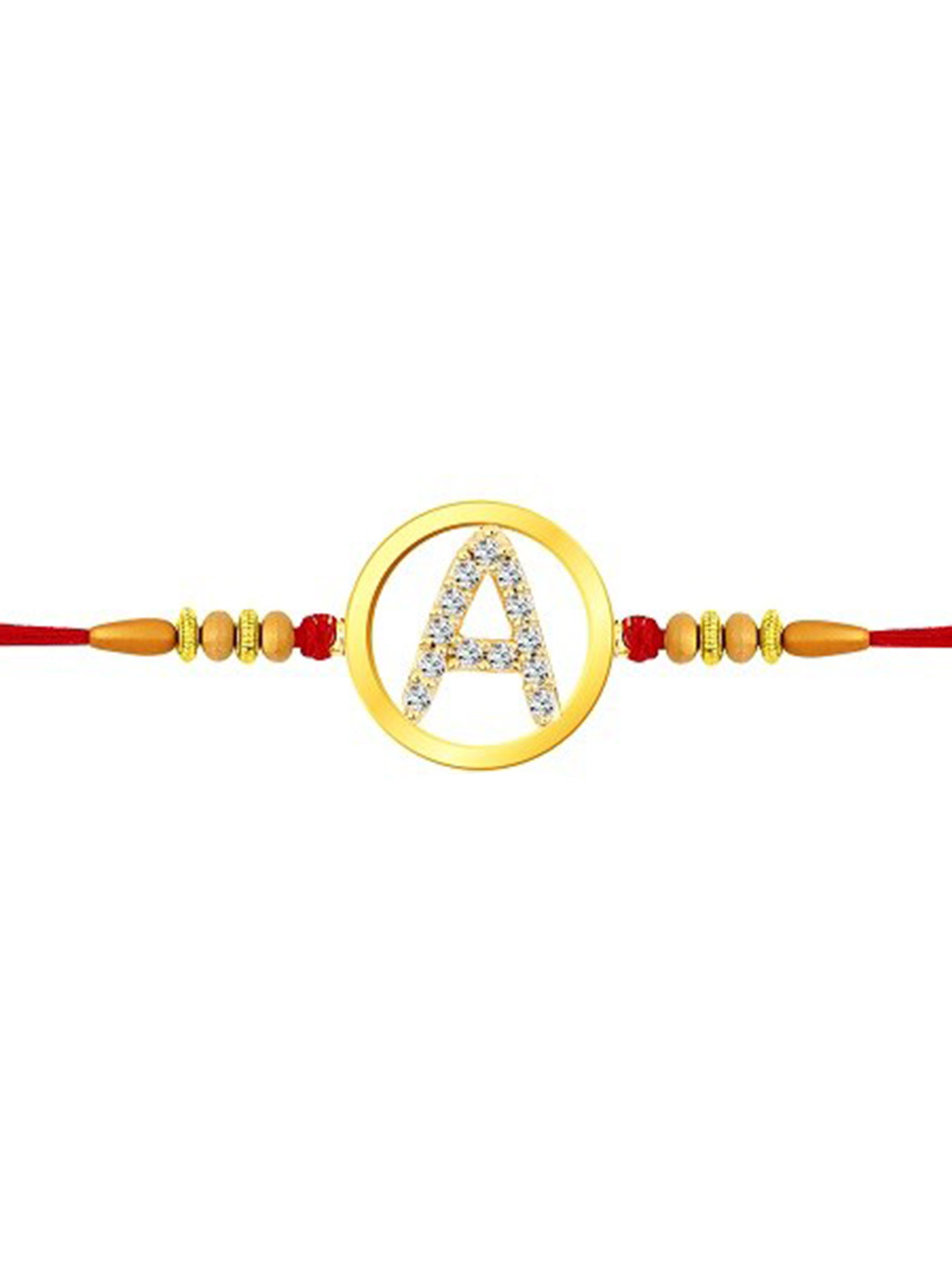 Vighnaharta Boys Initial A Alphabet Thread Rakhi