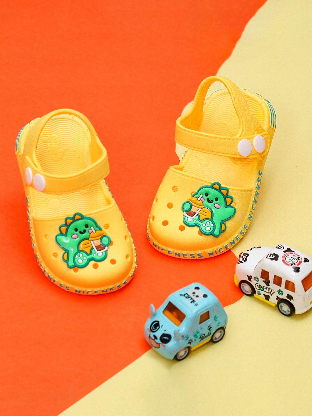 Yellow Bee Boys Dino Printed Comfort Sandals