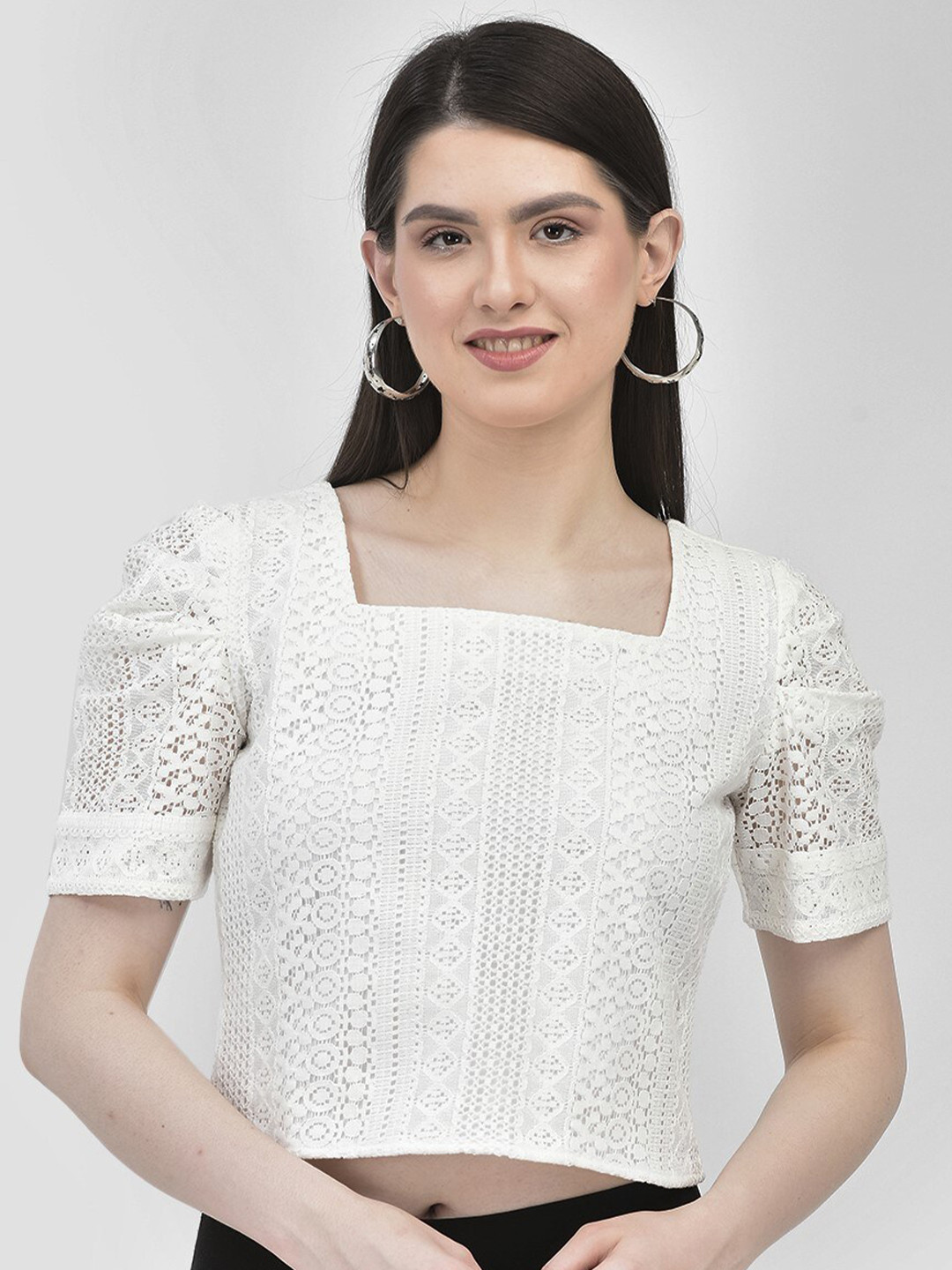 Eavan Puff Sleeve Cotton Top