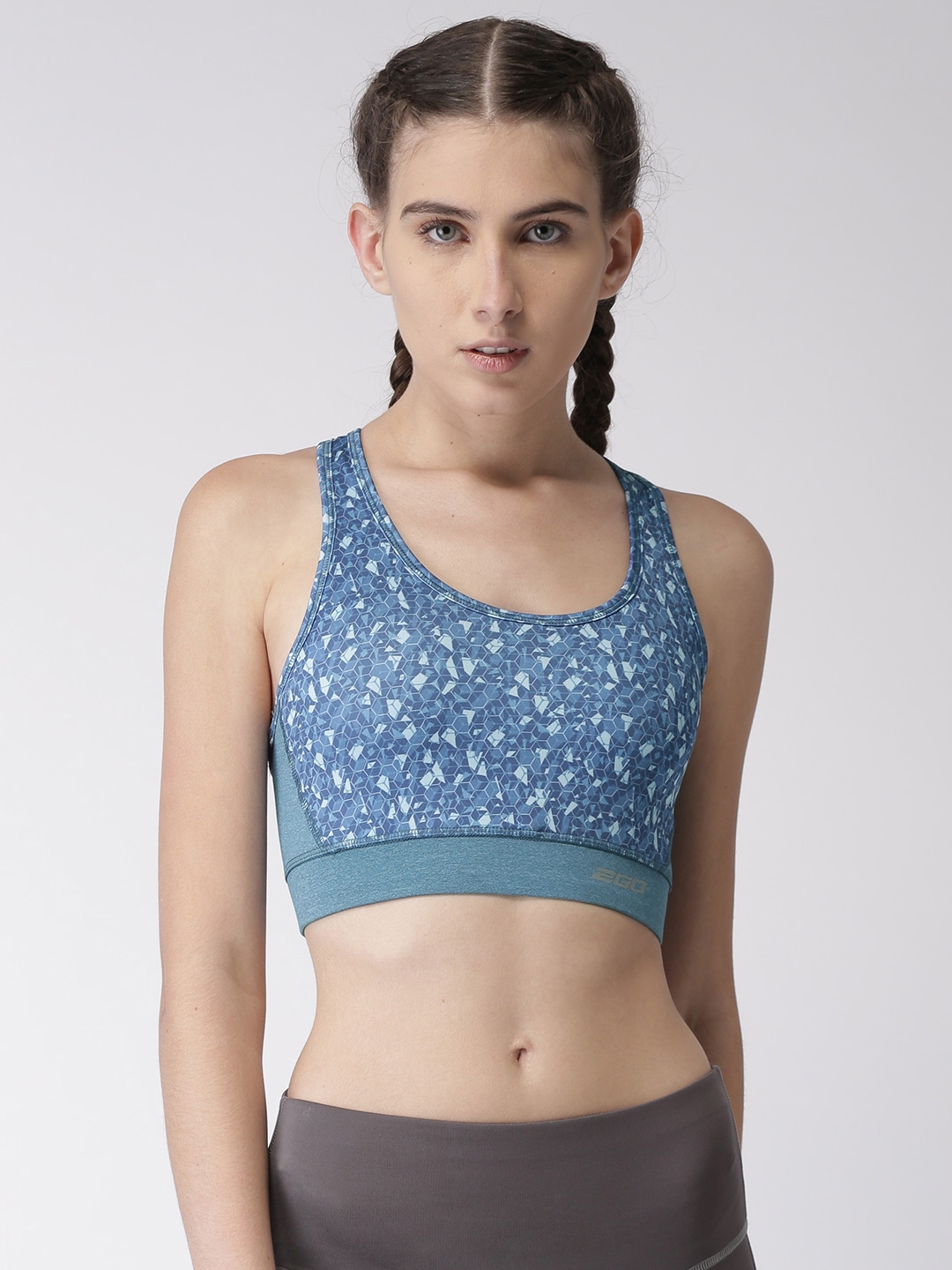 2GO Women Blue Training Sports Bra EL WSB159 S8