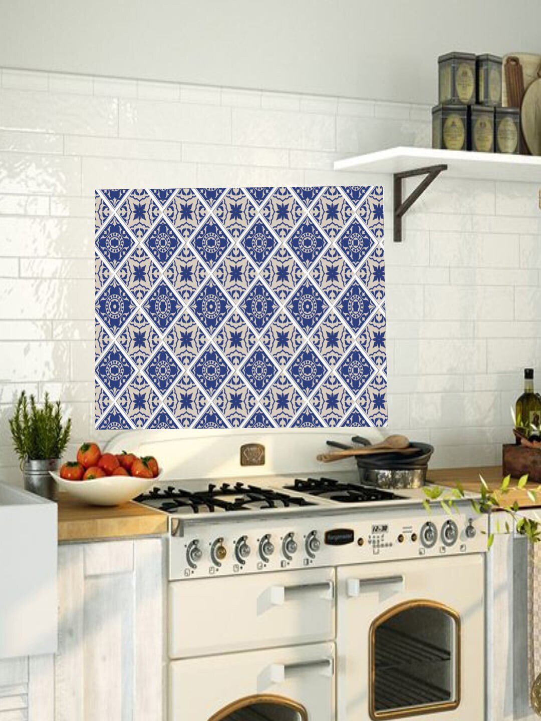 Jaamso Royals Blue 3D Wall Panel PE Foam Self Adhesive 3D Wallpaper