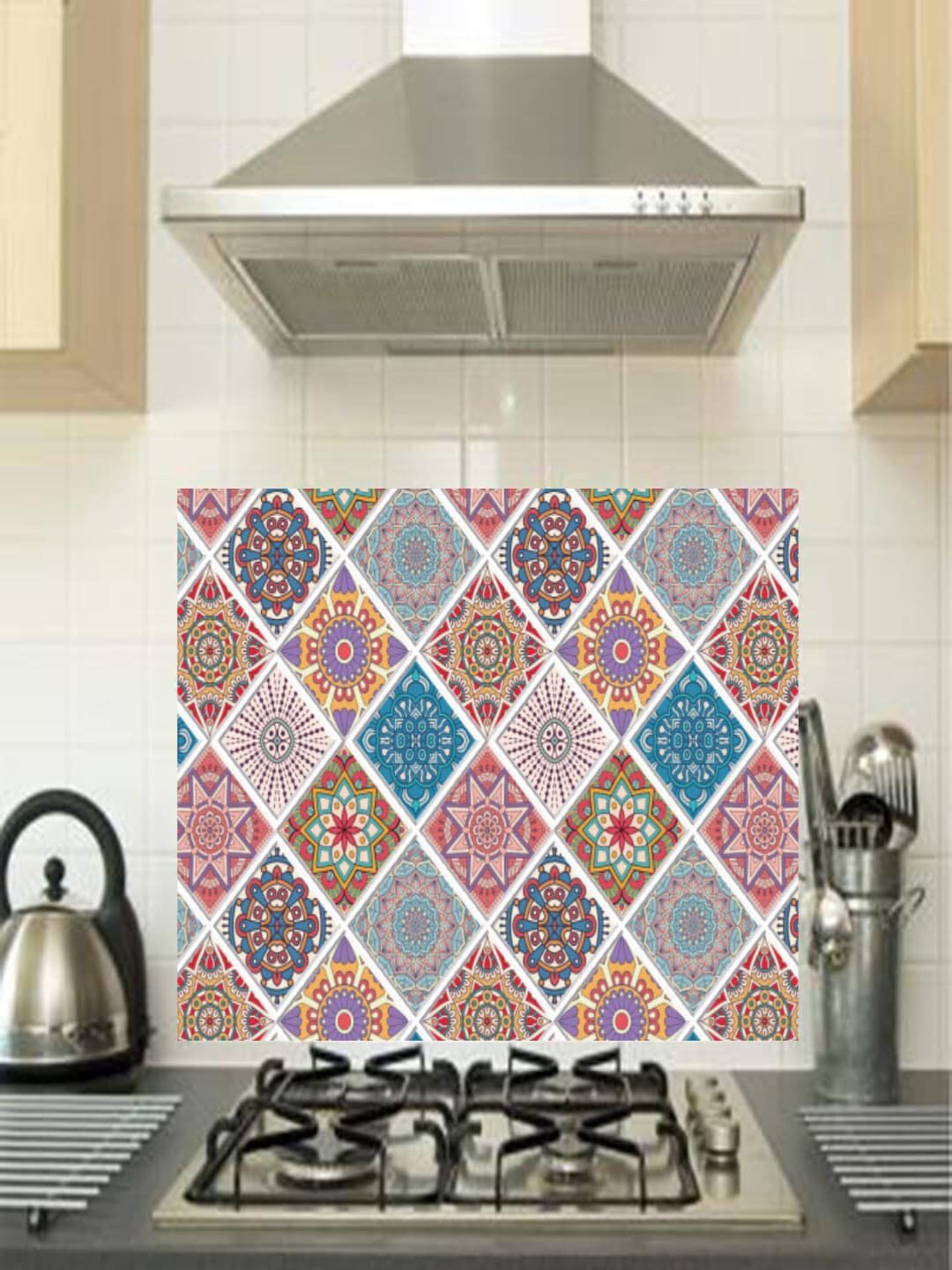 Jaamso Royals Pink & Blue 3D Wall penal  PE Foam Self Adhesive 3D Wallpaper