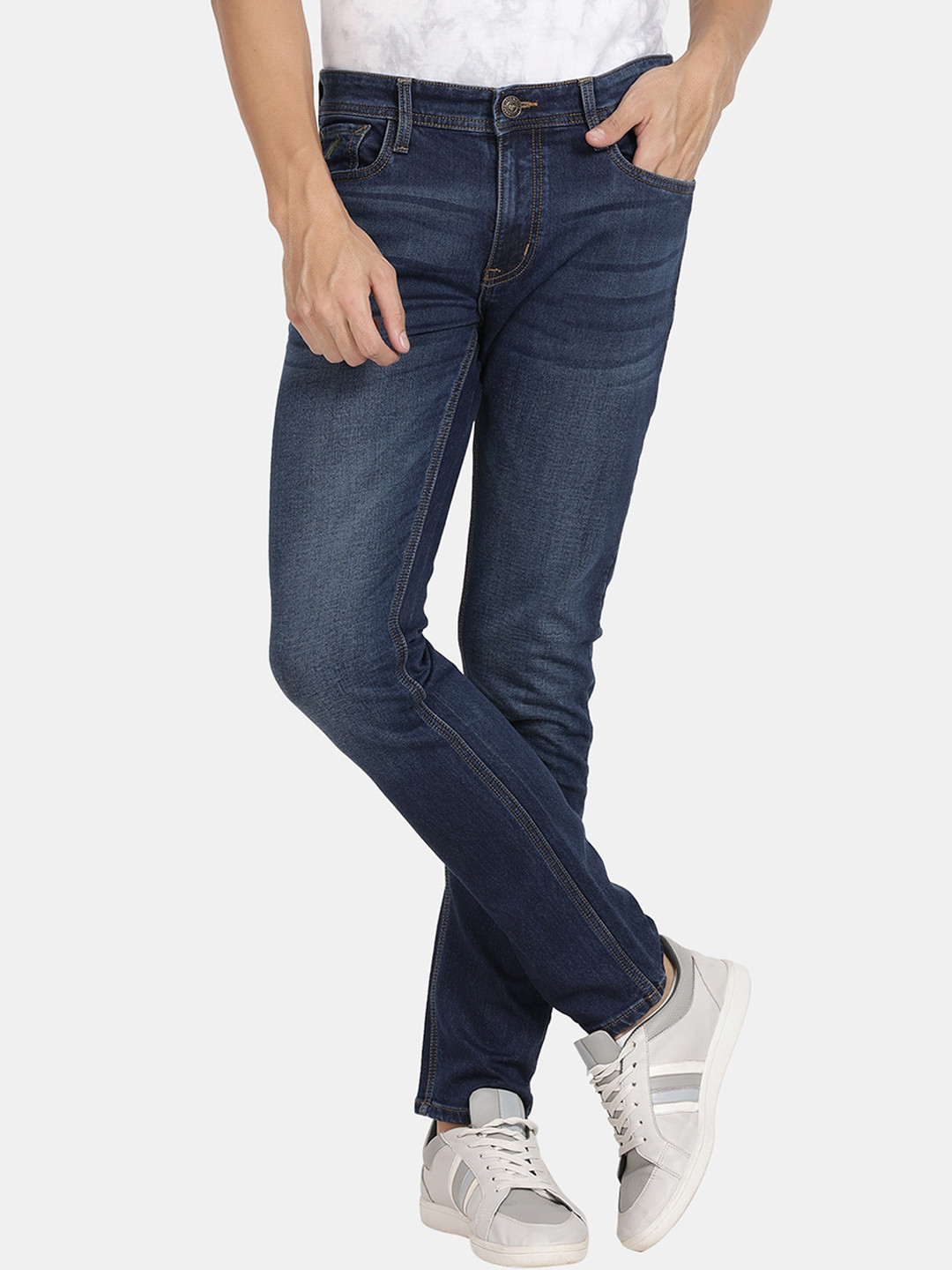 RUG WOODS Men Light Fade Clean Look Whiskers Stretchable Jeans