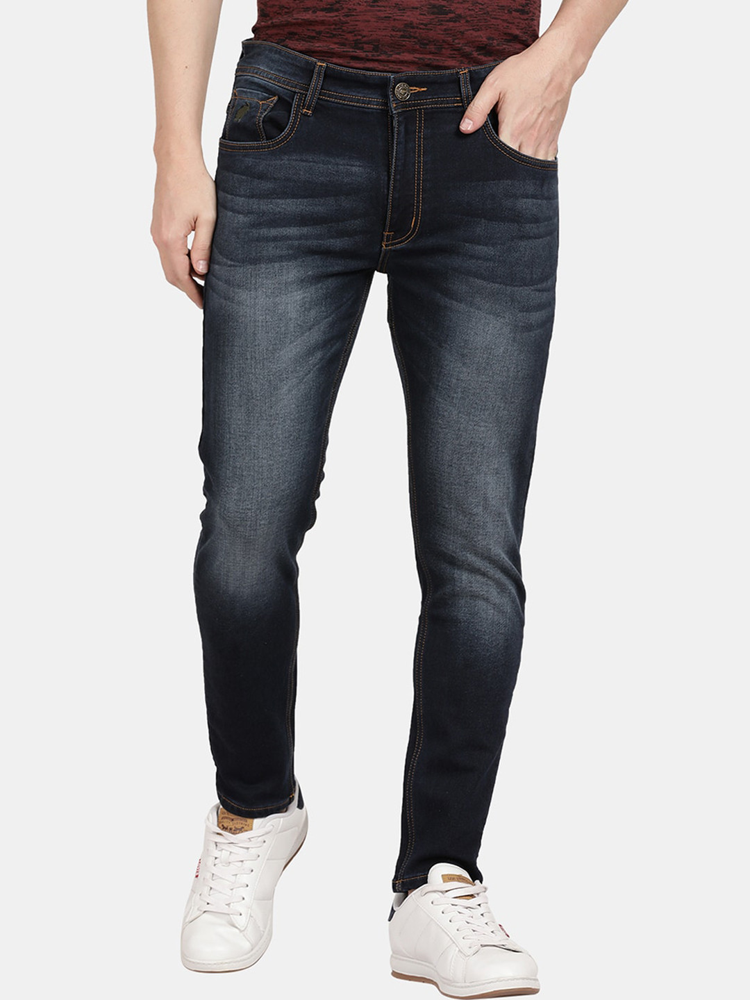 RUG WOODS Men Heavy Fade Clean Look Whiskers Stretchable Jeans