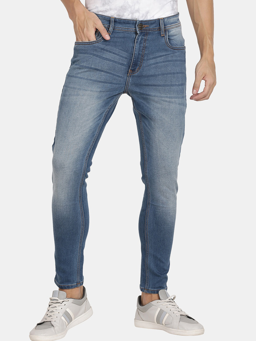 RUG WOODS Men Heavy Fade Clean Look Whiskers Stretchable Jeans