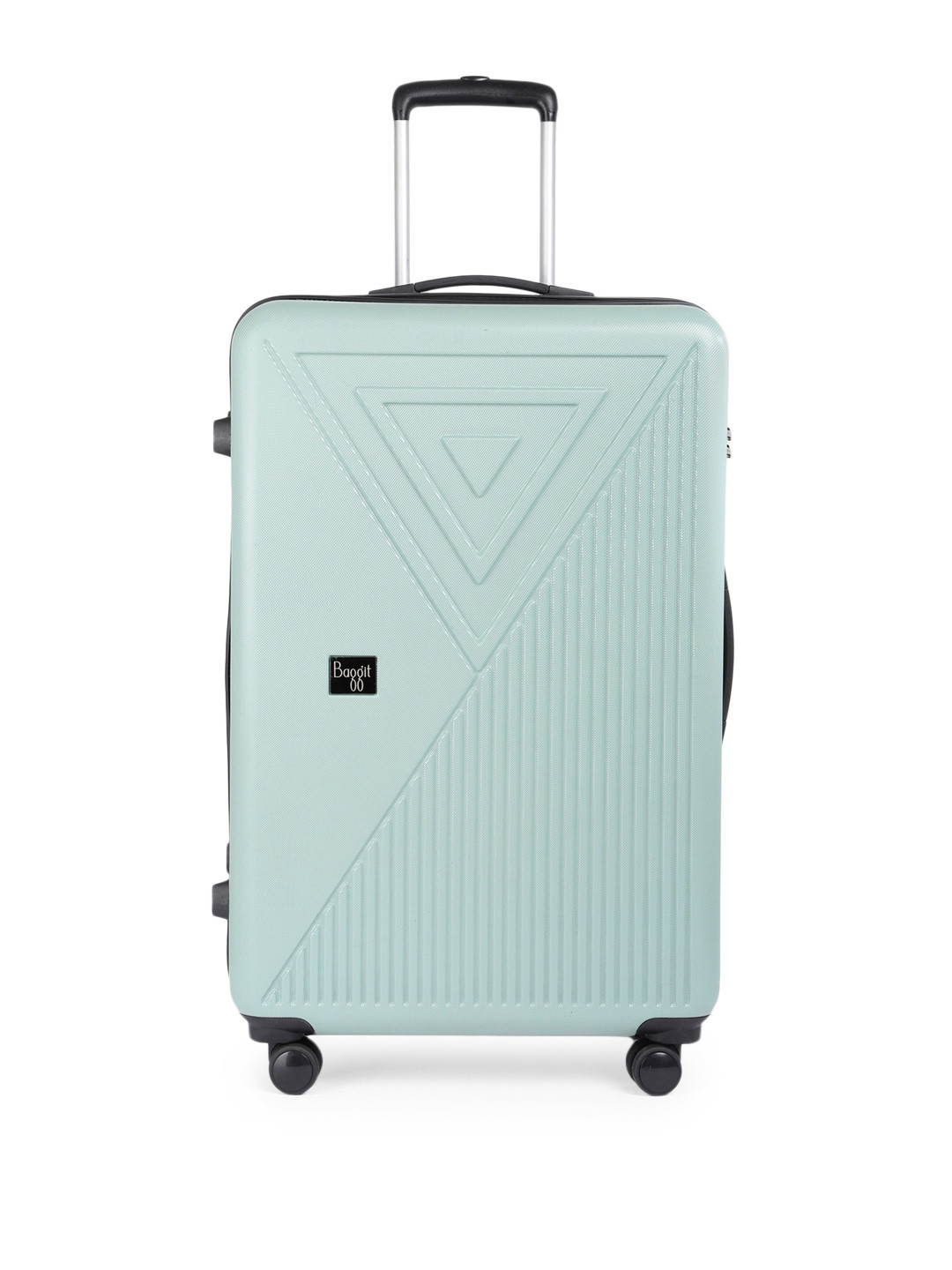 Baggit Vision Geometric Textured Hard Sided Large Trolley Bag