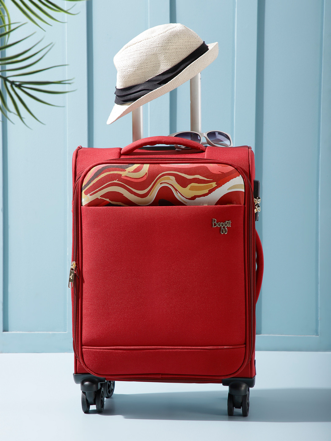 Baggit Abstract Print Soft-Sided Lava Cabin Trolley Bag