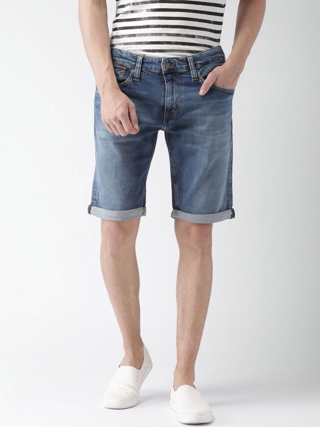 denim shorts myntra