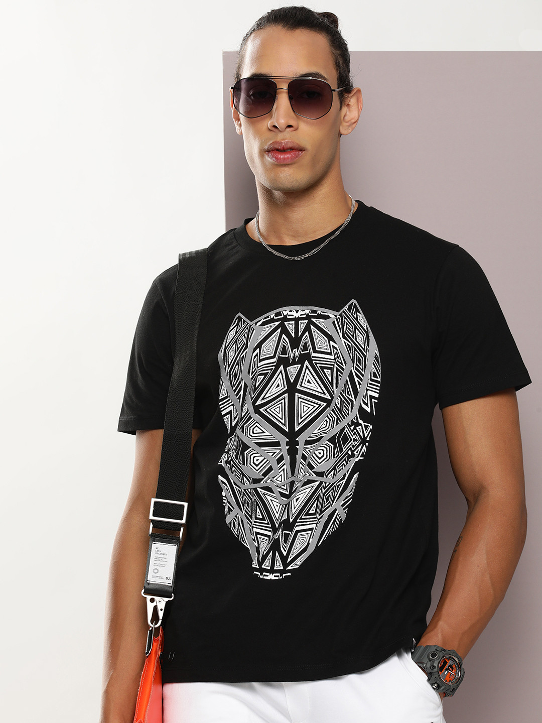 Kook N Keech Marvel Black Panther Printed  Cotton T-shirt