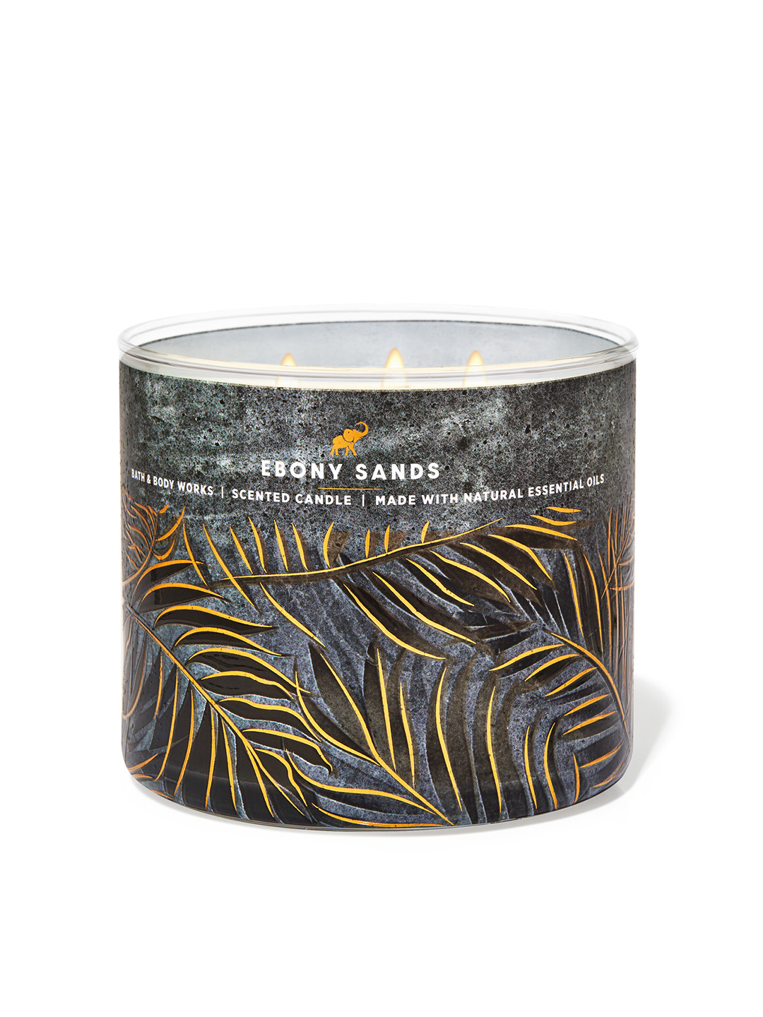 Bath & Body Works Ebony Sands 3-Wick Scented Candle with Essential Oils - 411g
