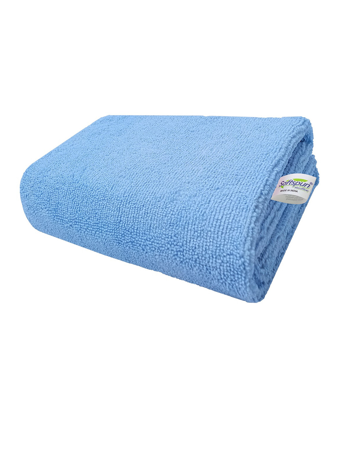 Softspun Microfiber Blue 340 GSM Bath Towel