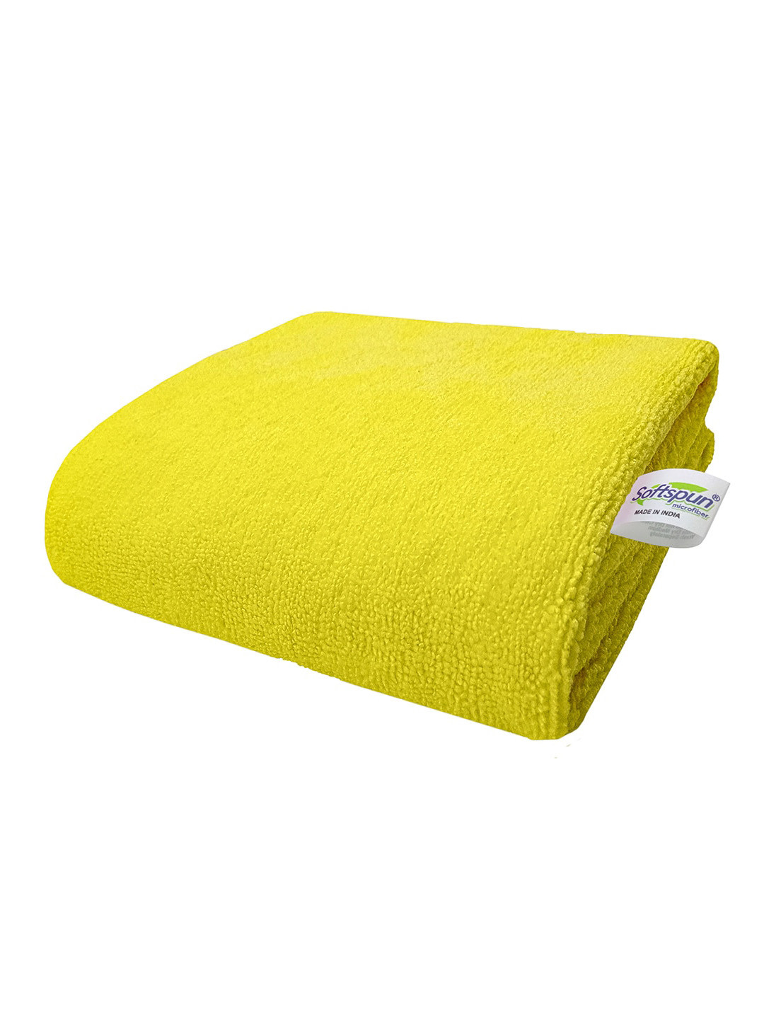 Softspun Microfiber Yellow 340 GSM Bath Towel