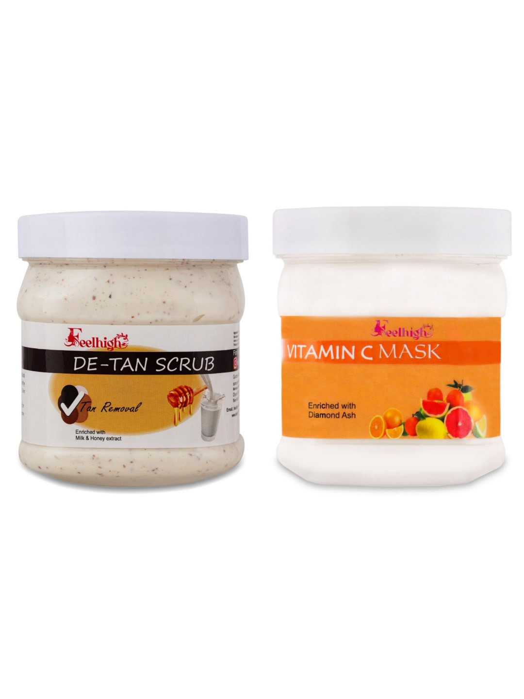 FEELHIGH Face & Body De-Tan Scrub And Vitamin C Mask - 1000ml