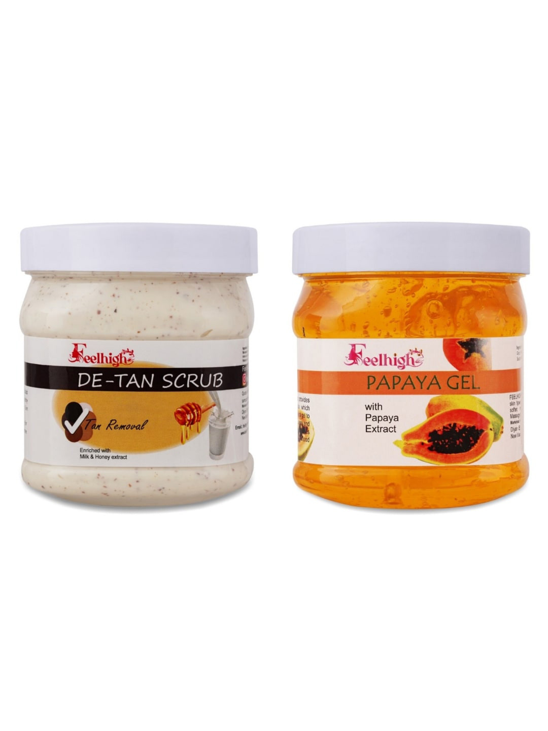 FEELHIGH Face & Body De tan Tan Removal Scrub & Papaya Gel