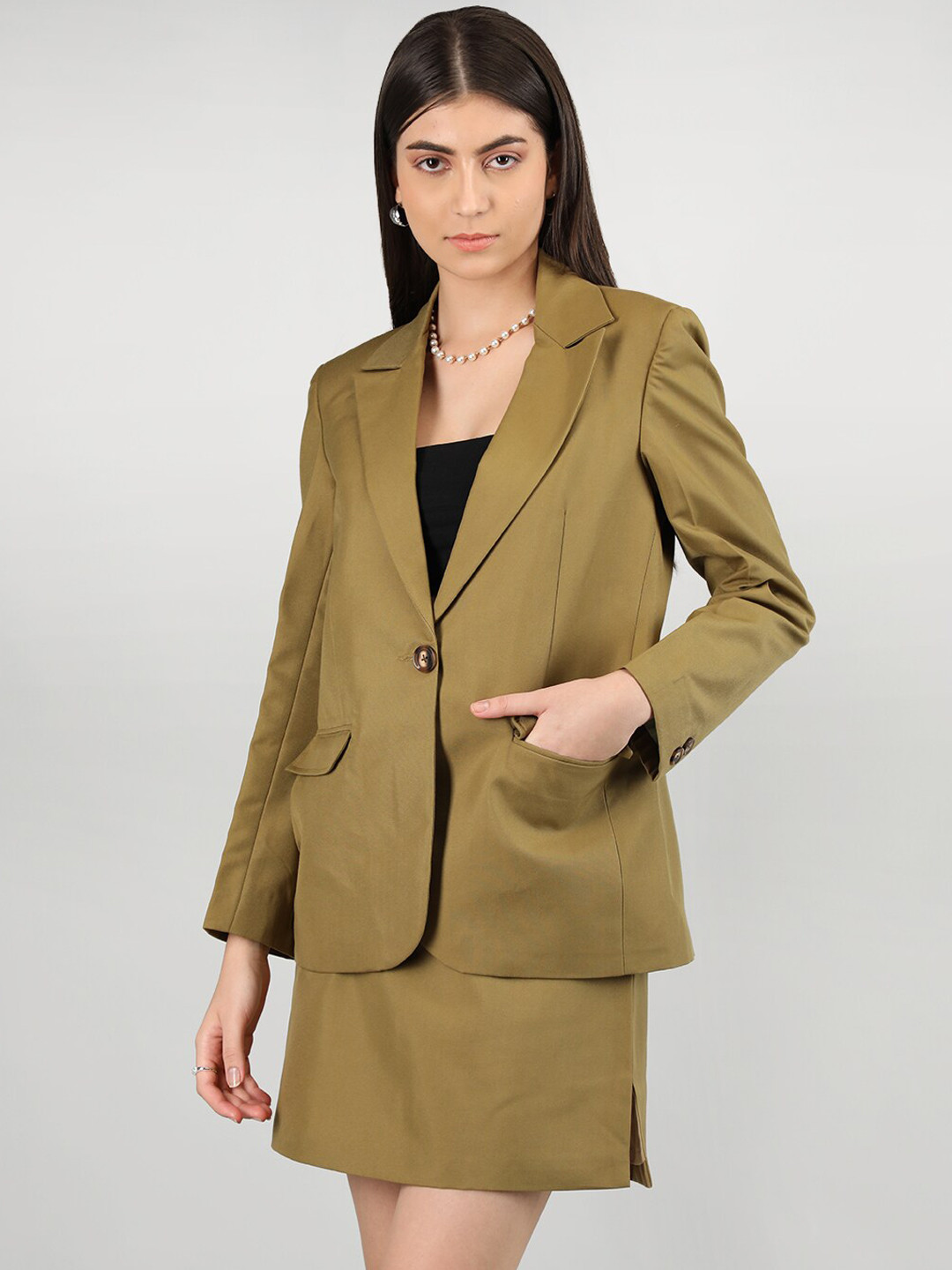 Dlanxa Women Blazer With Skirt Suit