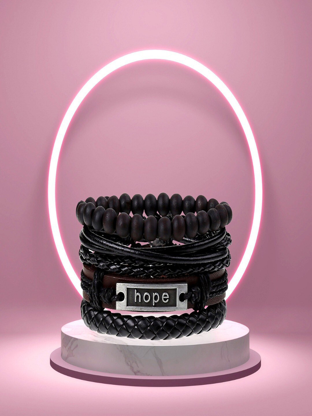 UNIVERSITY TRENDZ Women Set Of 4 Antique Wraparound Bracelets