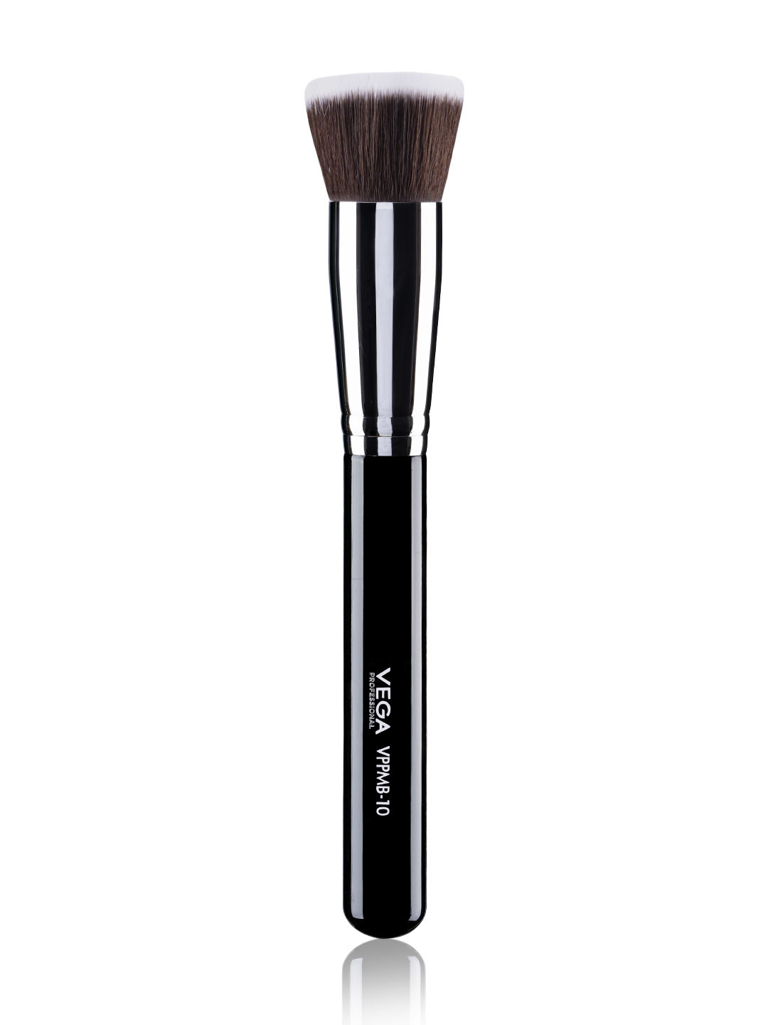 VEGA PROFESSIONAL VPPMB-10 Soft Bristles Flat Kabuki Foundation Brush - Black