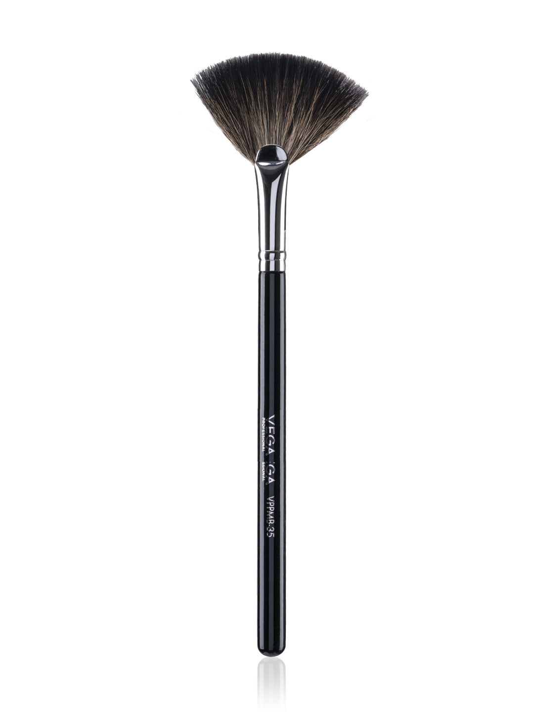 VEGA PROFESSIONAL VPPMB-35 Soft Bristles Fan Brush - Black