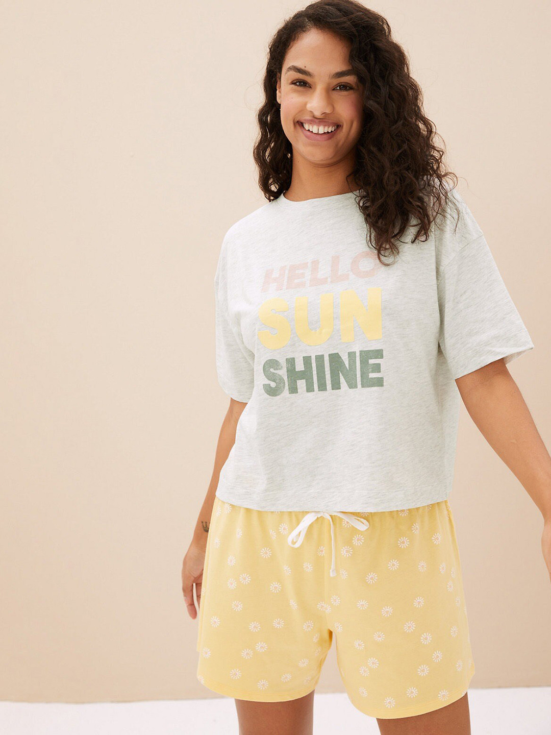 Marks & Spencer Typography Printed Lounge Tshirts