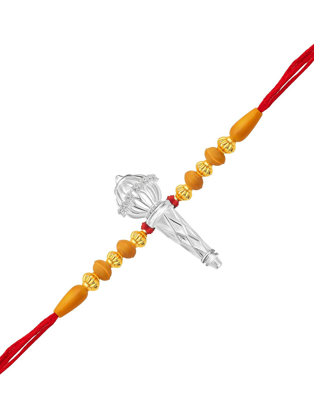 Vighnaharta Rhodium Plated CZ Bajrangi Bhaijaan-Charm Rakhi