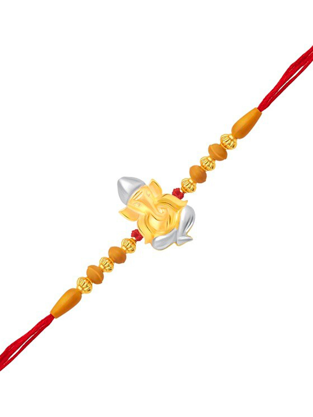 Vighnaharta Gold & Rhodium-Plated Bhupati Charm Rakhi