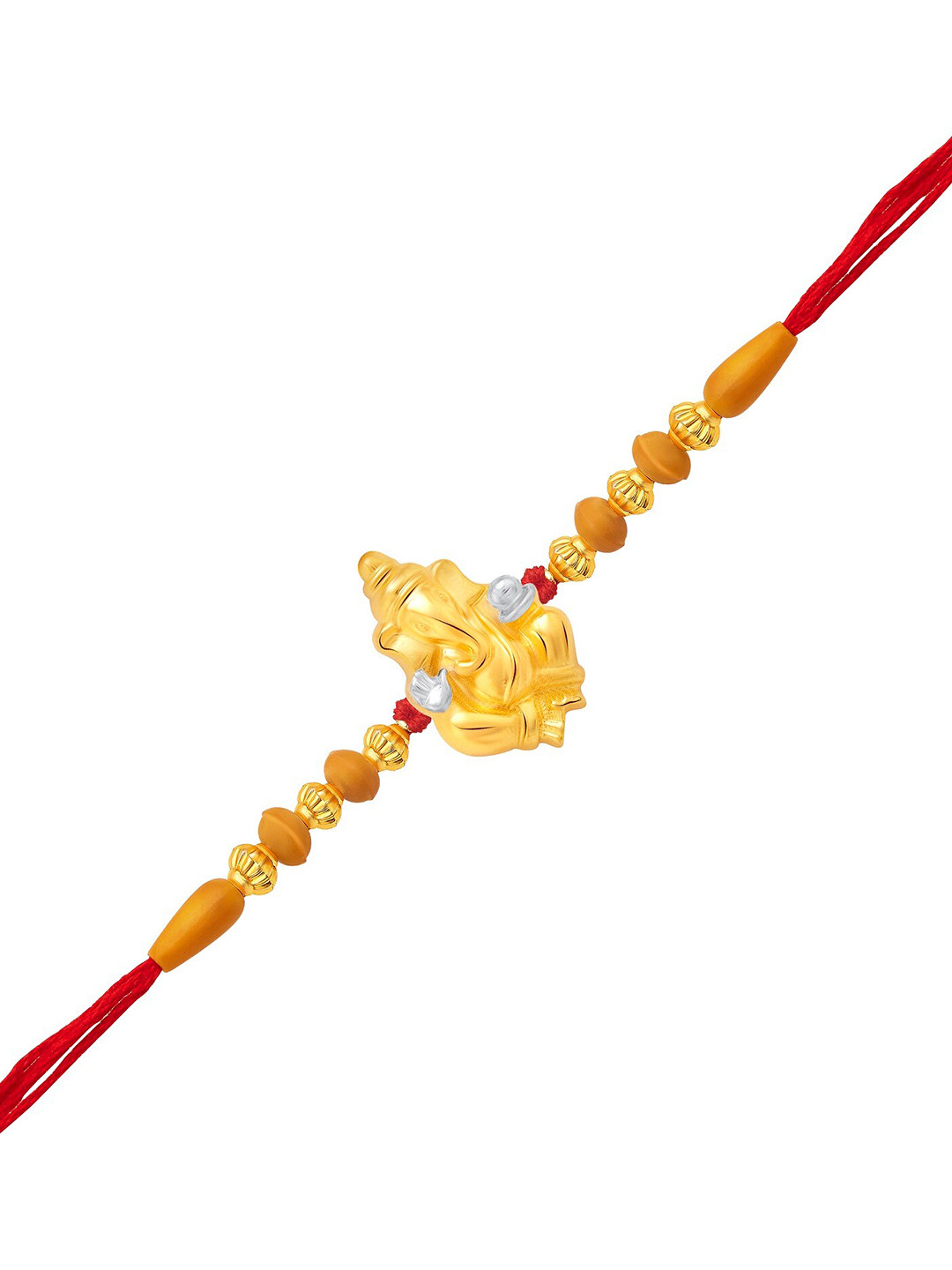 Vighnaharta Gold & Rhodium-Plated Aaradhya Daivat Charm Rakhi