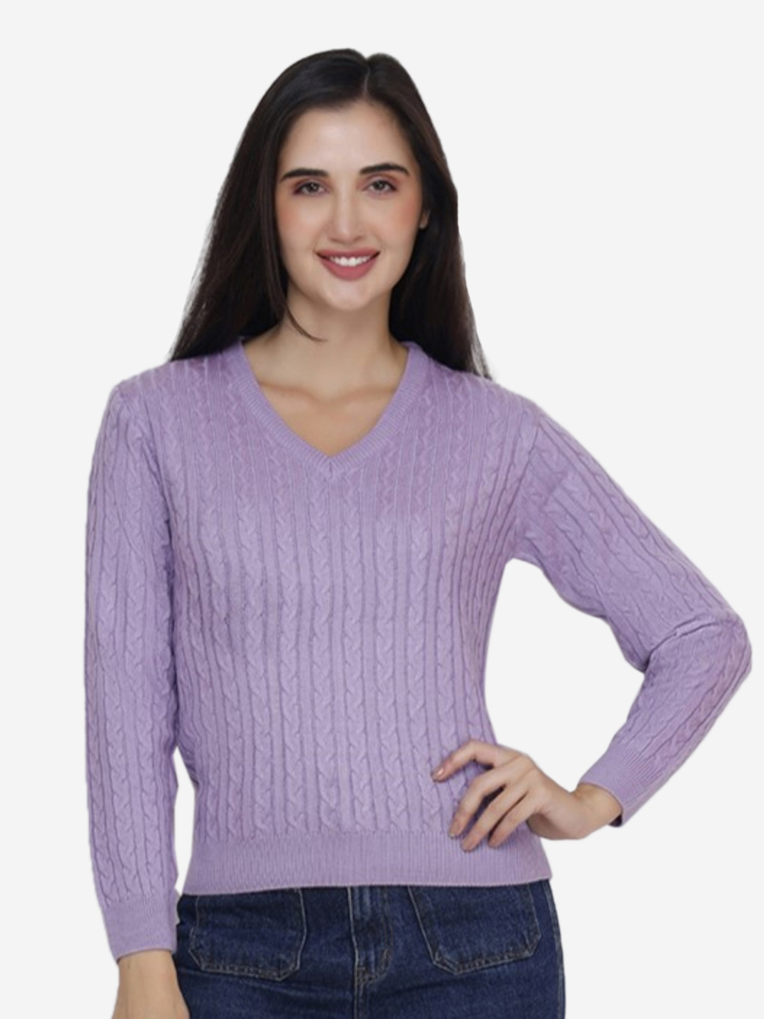 JoE Hazel Cable Knit Acrylic Pullover Sweater