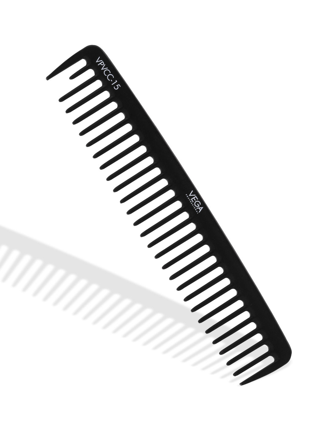 VEGA PROFESSIONAL VPVCC-15 Carbon Anti-Static Detangling Comb - Black Line