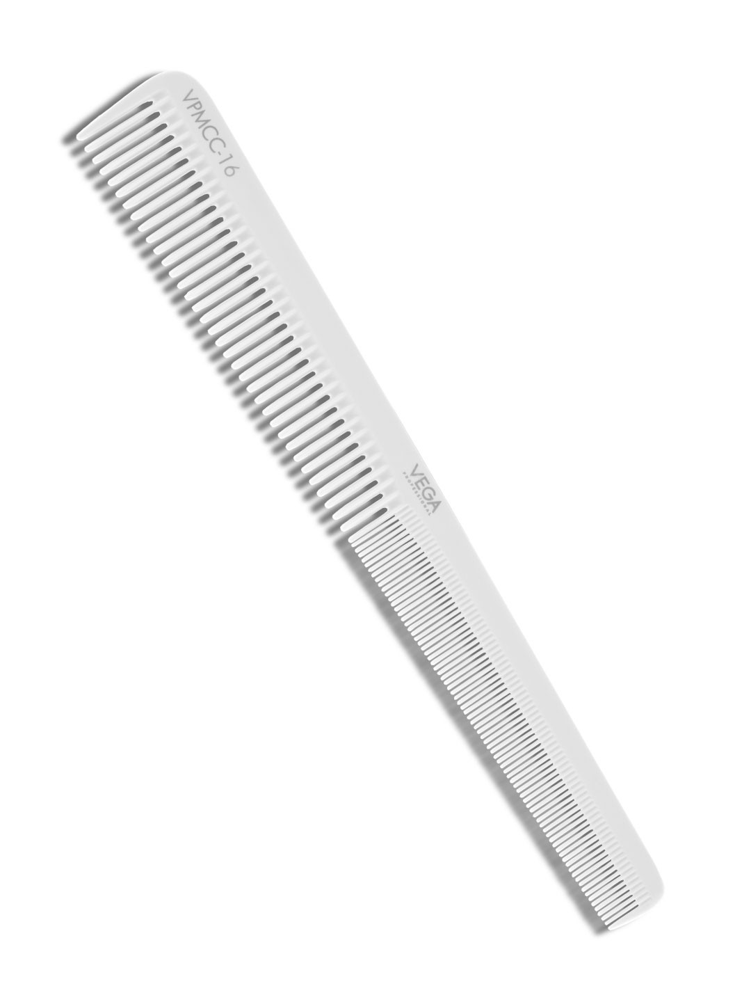 VEGA PROFESSIONAL VPMCC-16 Carbon Anti-Static Barber Comb - White Line