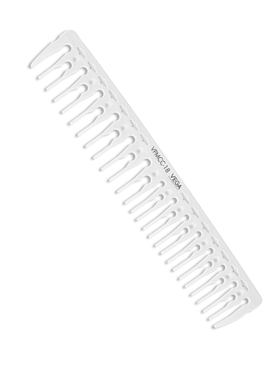 VEGA PROFESSIONAL VPMCC-18 Carbon Anti-Static Styling Comb - White Line