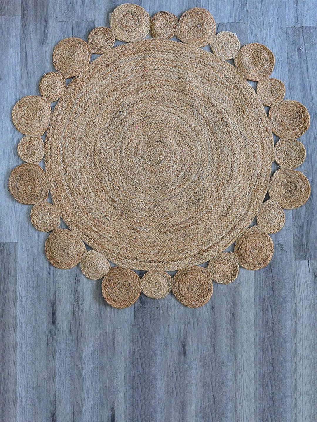 Art Avenue DENVER Brown Braided Round Jute Carpet