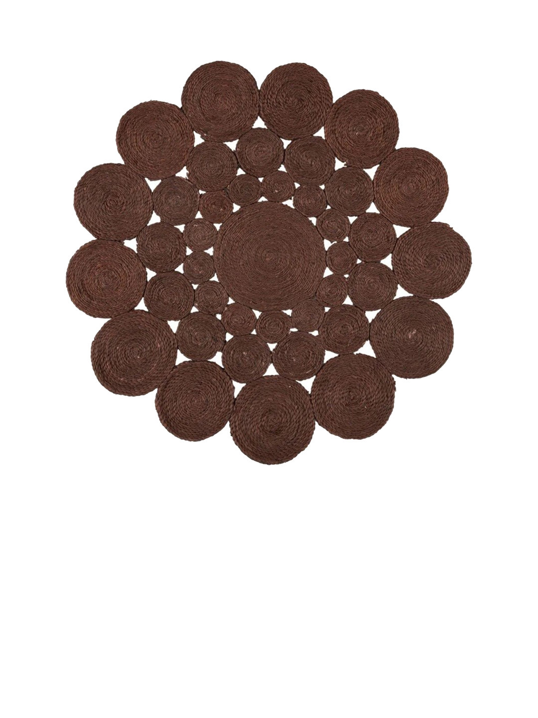 Art Avenue Thistle Brown Self-Designed Jute Round Rug
