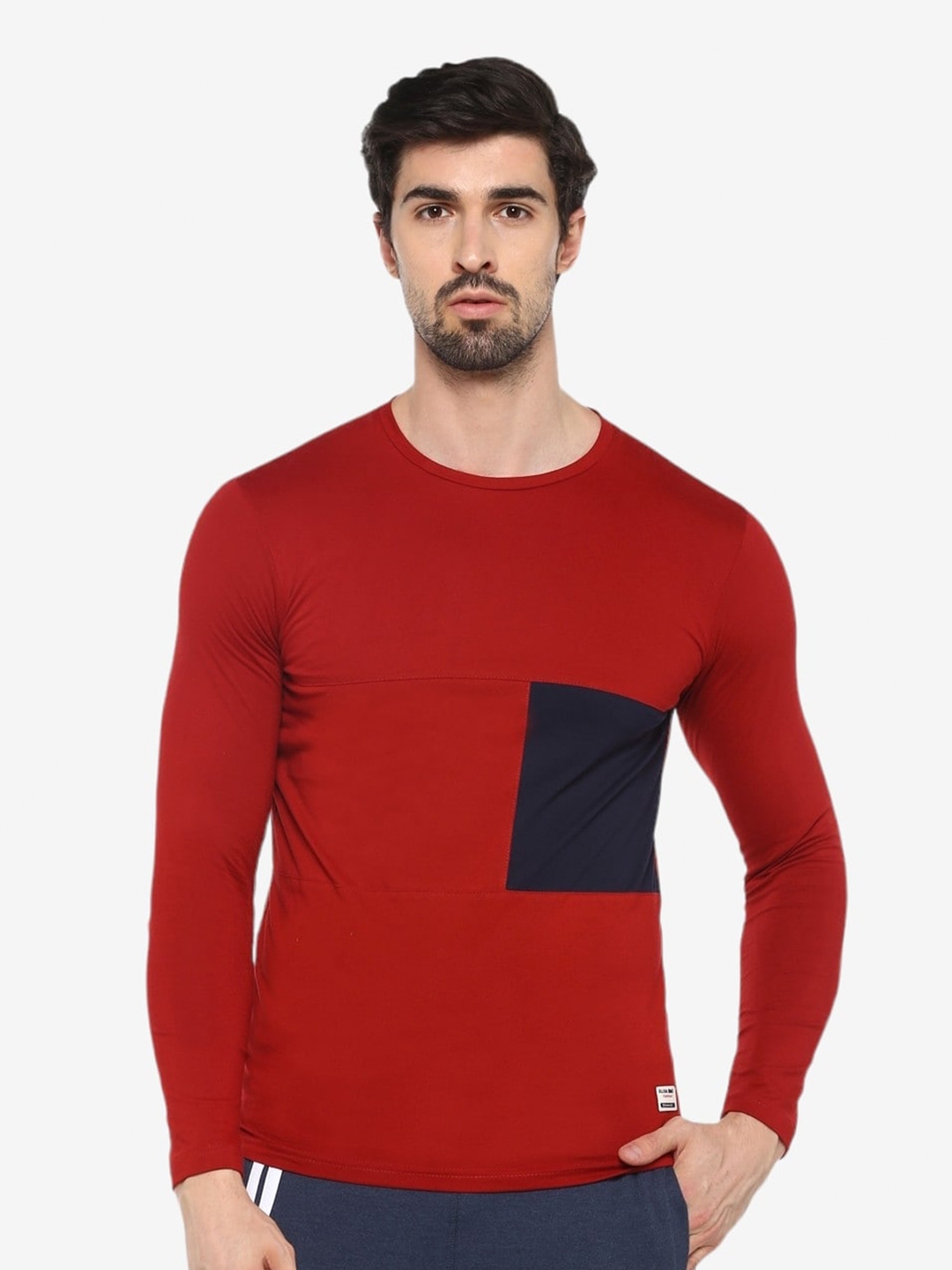 AE Cropped Long-Sleeve Notch Neck T-Shirt