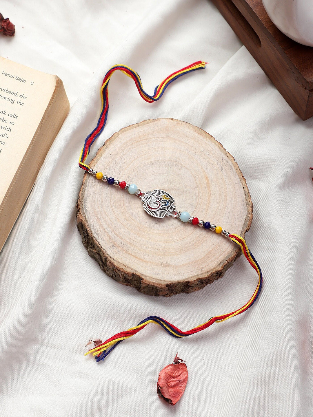 Mali Fionna Tie-Up Stone-Studded & Beaded Rakhi