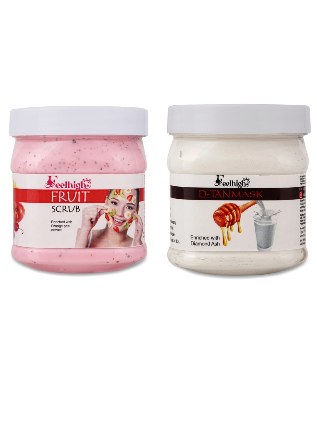 FEEL HIGH Face & Body Fruit Scrub & De-Tan Mask