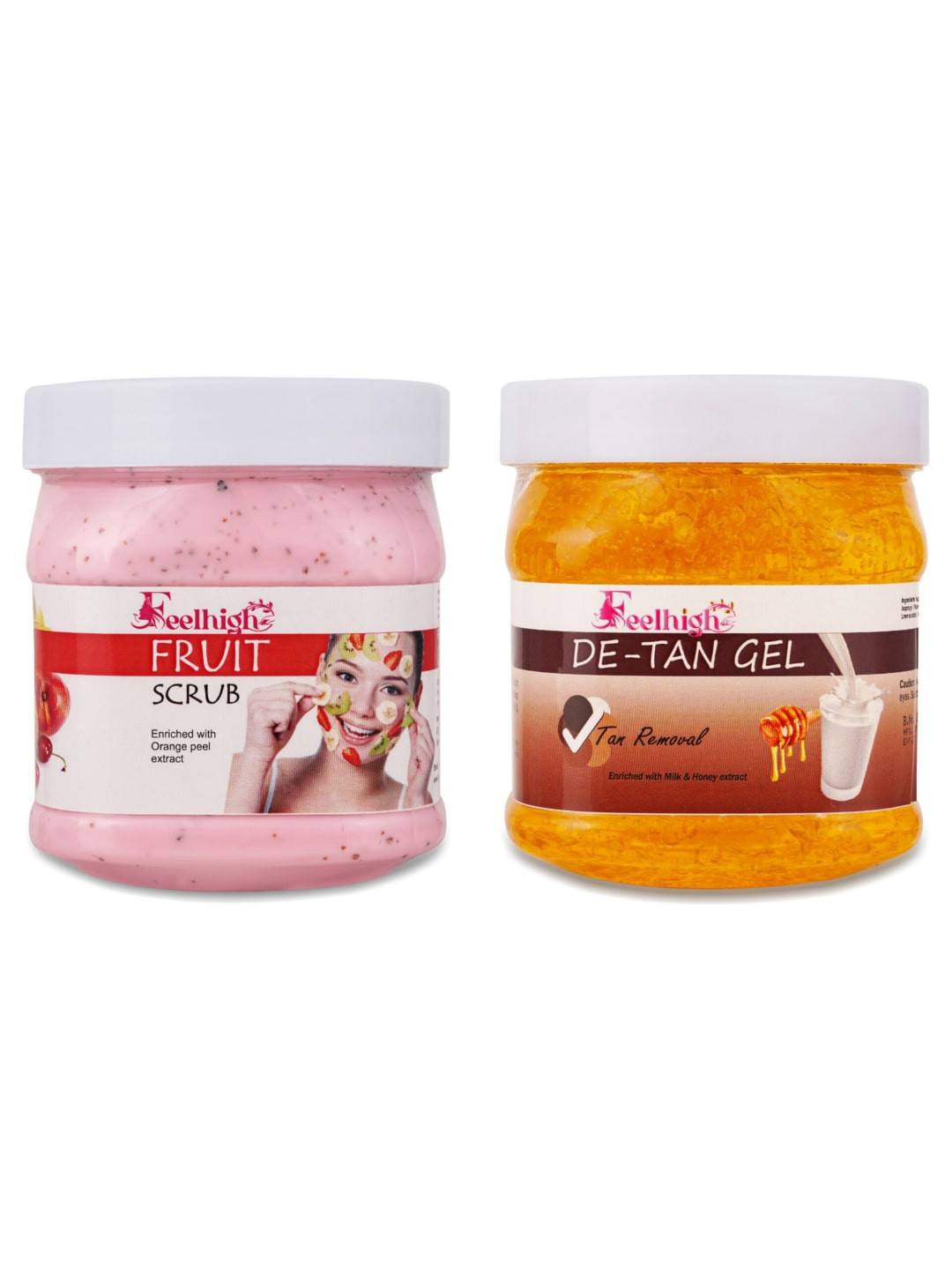 FEEL HIGH Face & Body Fruit Scrub & De-Tan Gel