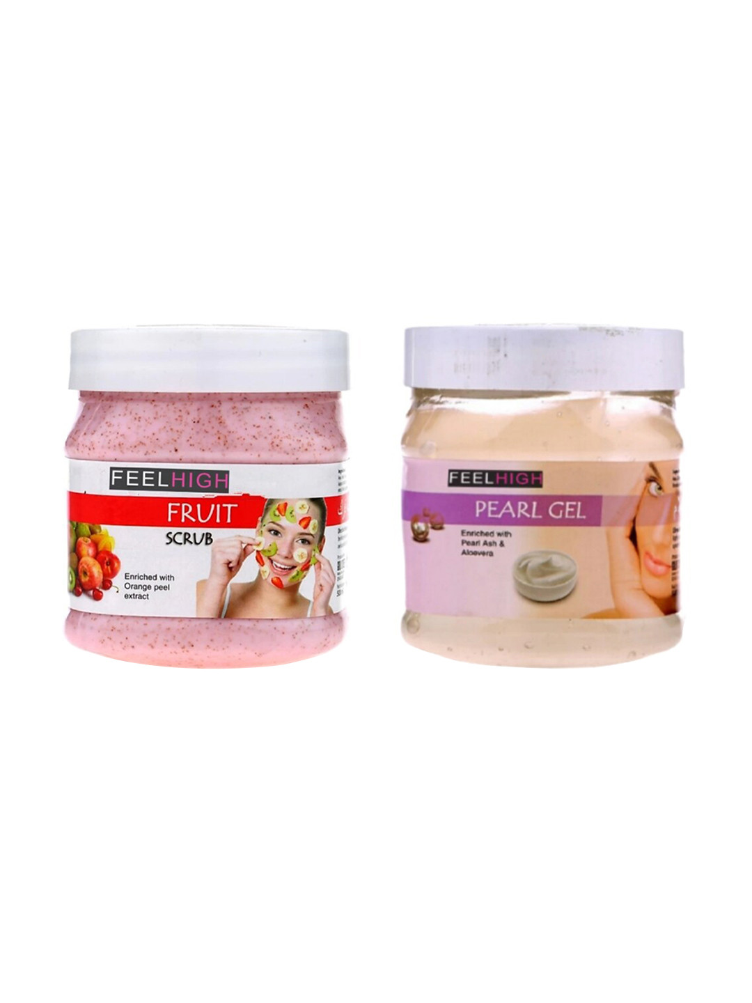 FEELHIGH Face & Body Fruit Scrub & Pearl Skin Purifying Gel