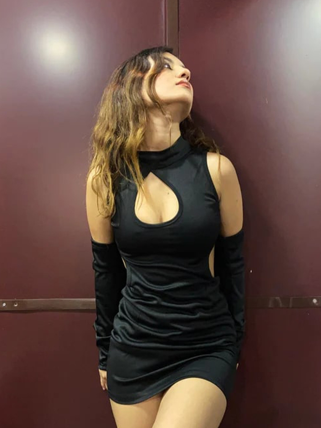 BAESD High Neck Cut-outs Bodycon Dress